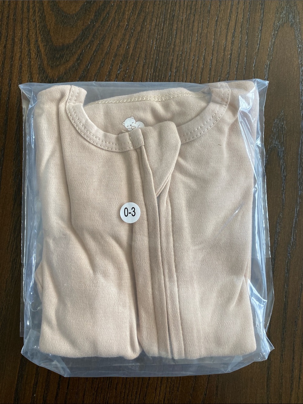 NWT Baby Footed One-Piece Pajama with Two-Way Zipper & Cuffed Sleeves - Picture 6 of 6